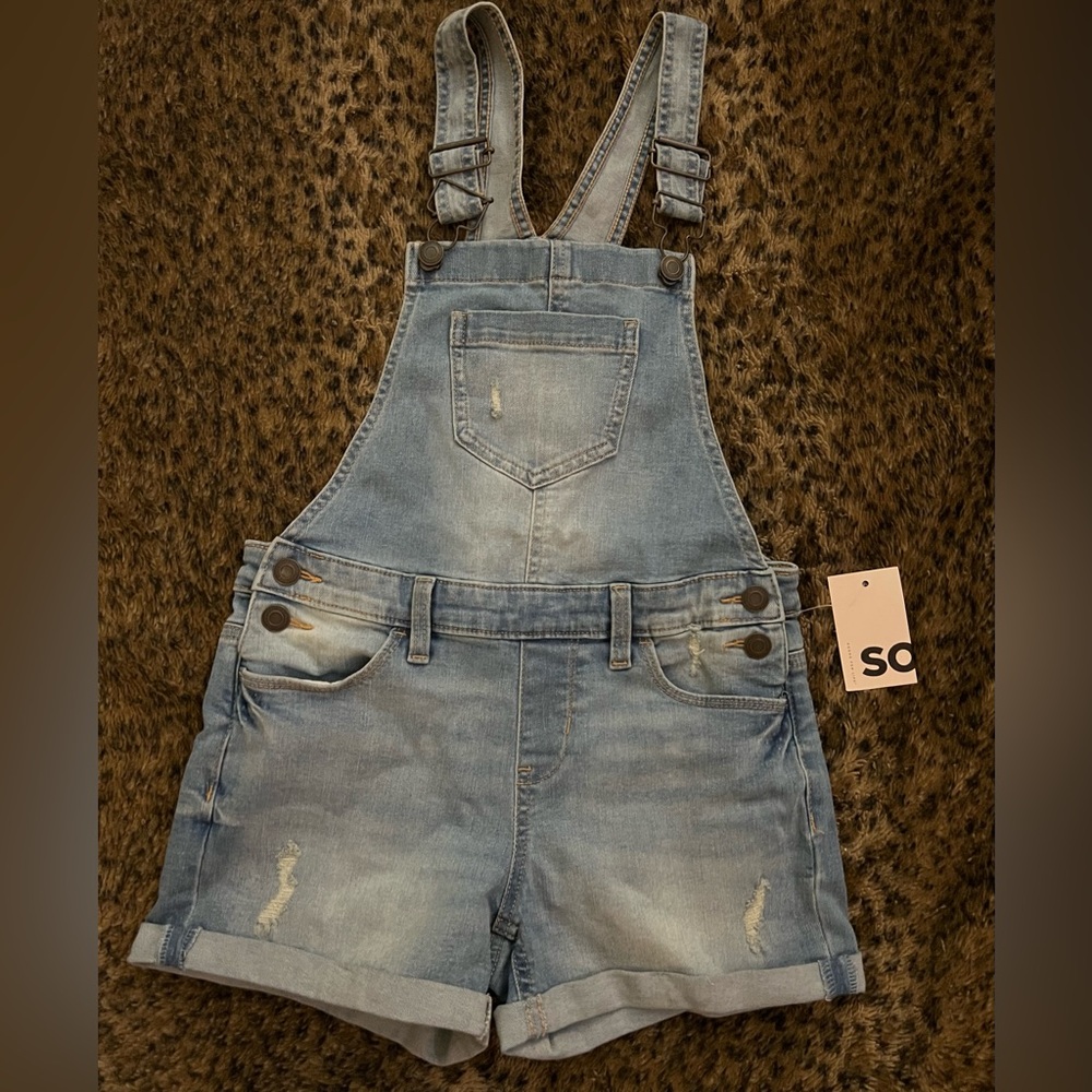 Jean overall shorts